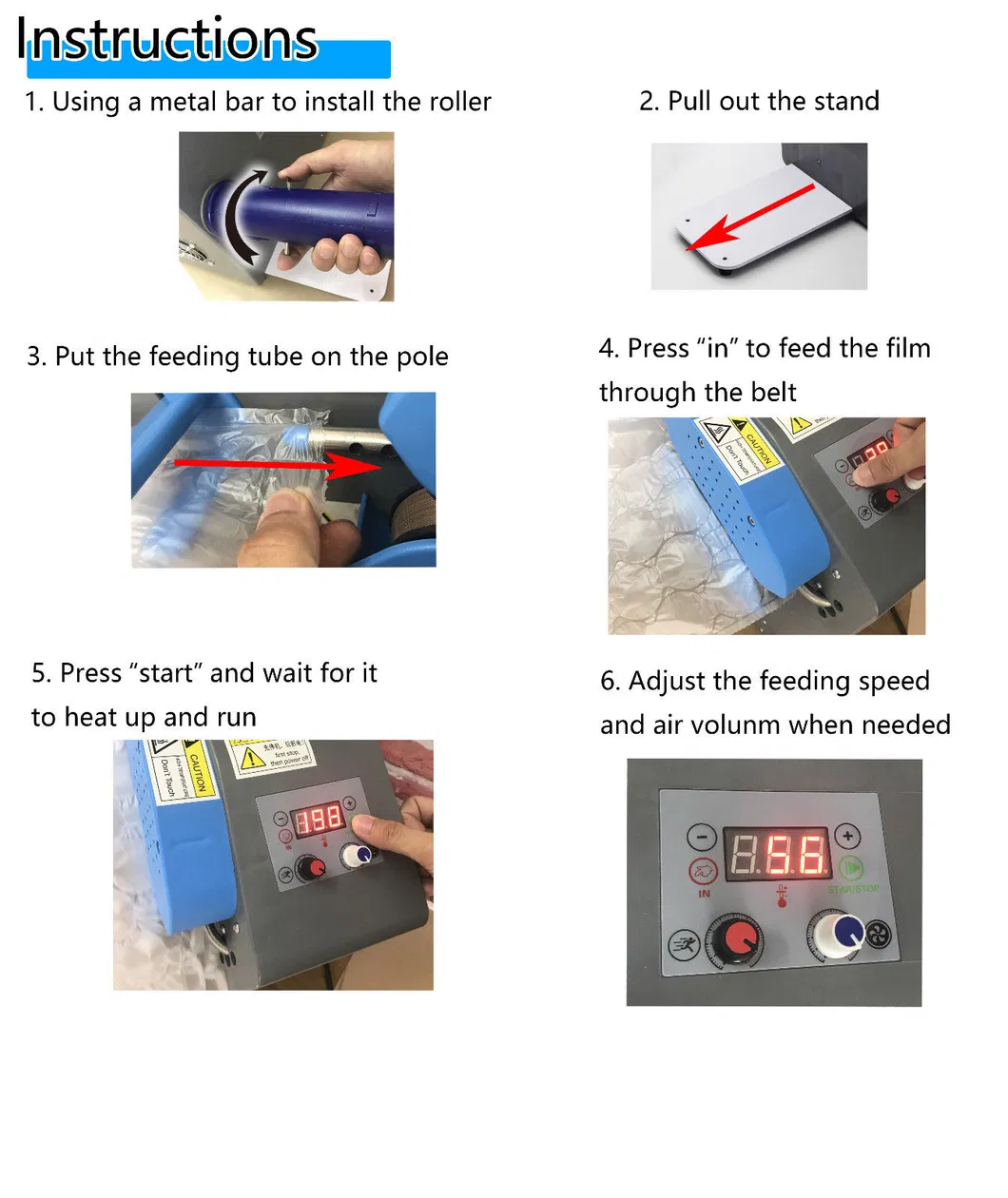 Vielseitige Luftpolster-Machine Q002 Green Strong Protective Air Cushion Machine