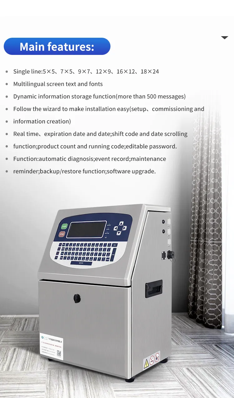 Water Bottle Product Day Printing Cij Printer Machine