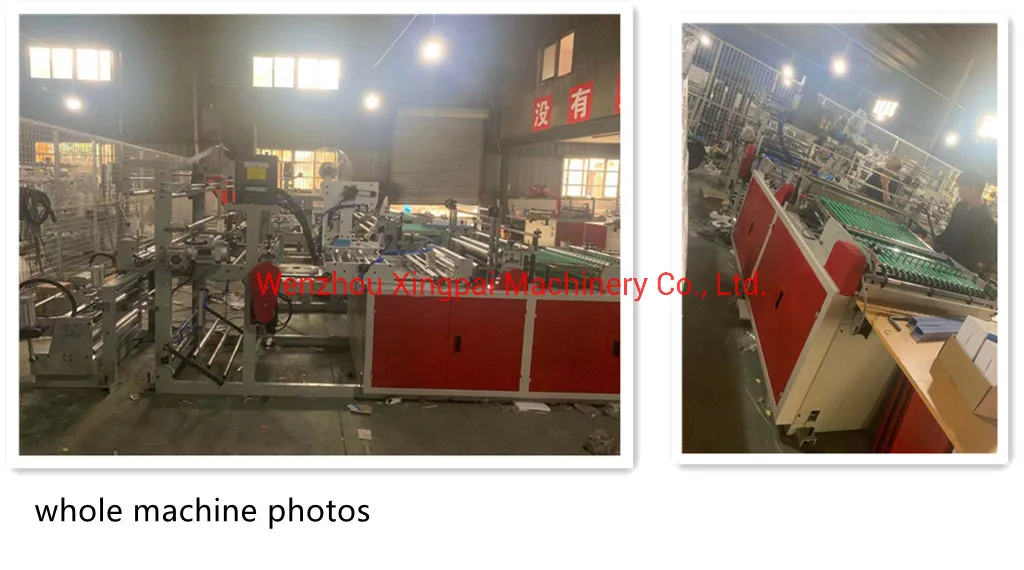 Xingpai Brand PLA Automatic Sides Hot Seal Bag with Adhesive Tape Biodegradable Courier Bag Making Machine with Spray Glue Device