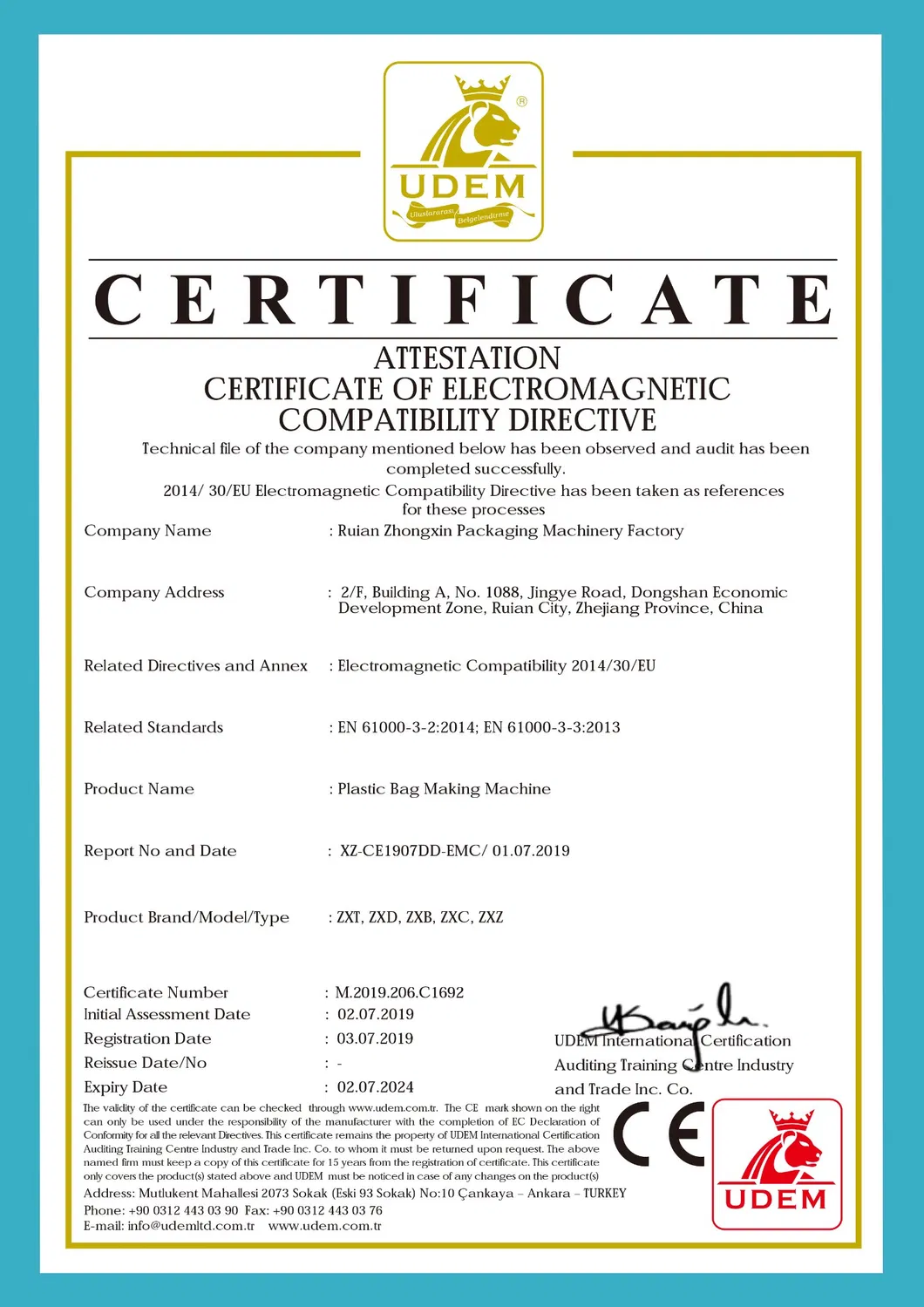 Zhongxin Manufacturer Rope Threading Shopping Plastic Bag Making Equipment