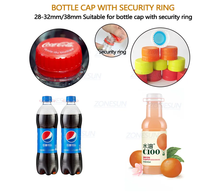 Zonesun Hand Held Glass Jar Bottle Capping Tool Plastic Bottle Cap Srewing Capping Machine
