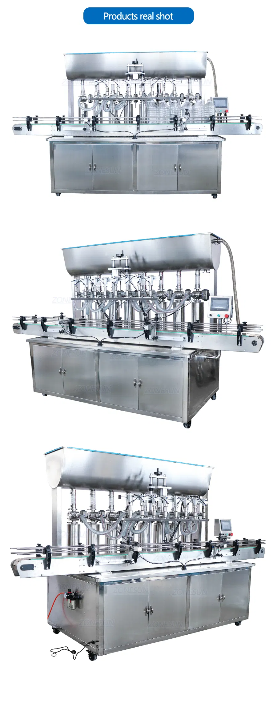 Zonesun Yt8t-8g Automatic Honey Fruit Juice Soap Detergent Paste 8heads Bottle Filling Machine Line with Cheap Price Filling Machinery