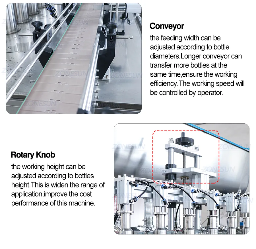 Zonesun Yt8t-8g Automatic Honey Fruit Juice Soap Detergent Paste 8heads Bottle Filling Machine Line with Cheap Price Filling Machinery